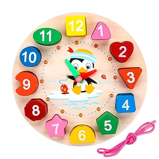 TimeTrek – Montessori Wooden Learning Clock for Kids