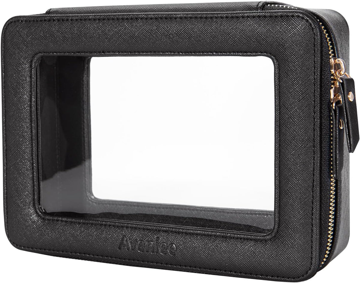 Clear Makeup Bag Organizer, Portable Travel Toiletry Cosmetic Bag Case for Women