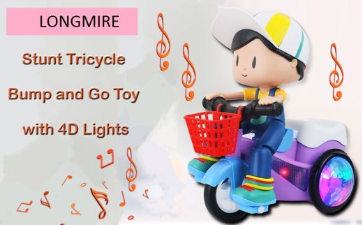 360 Degree Rotating Spot Stunt Tricycle