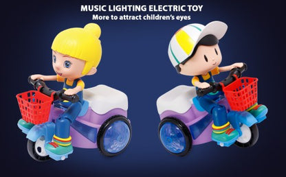 360 Degree Rotating Spot Stunt Tricycle