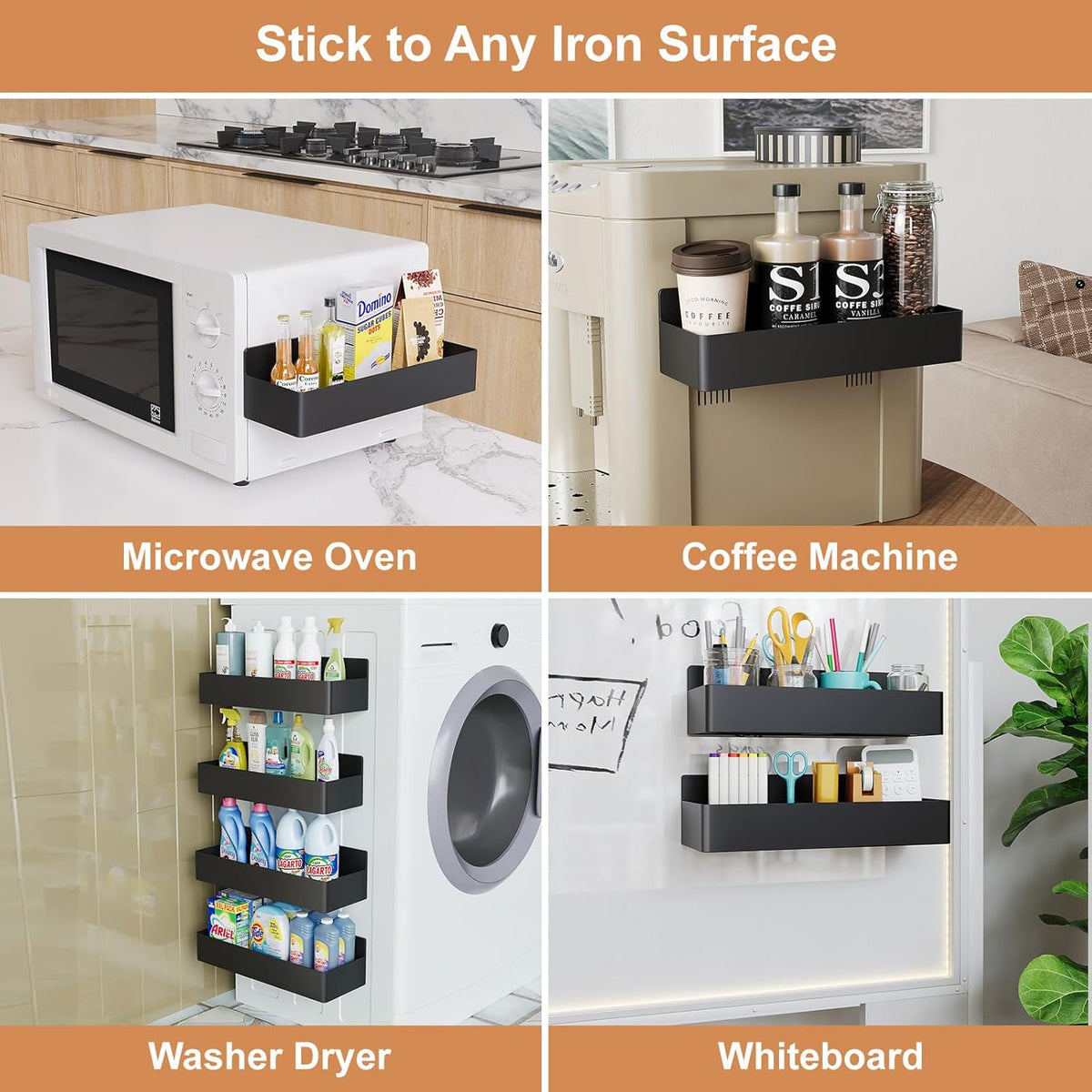 Modular Magnetic Shelf for Kitchen & Home