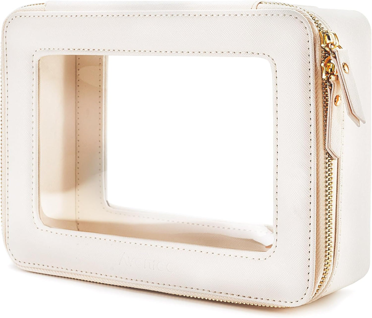 Clear Makeup Bag Organizer, Portable Travel Toiletry Cosmetic Bag Case for Women