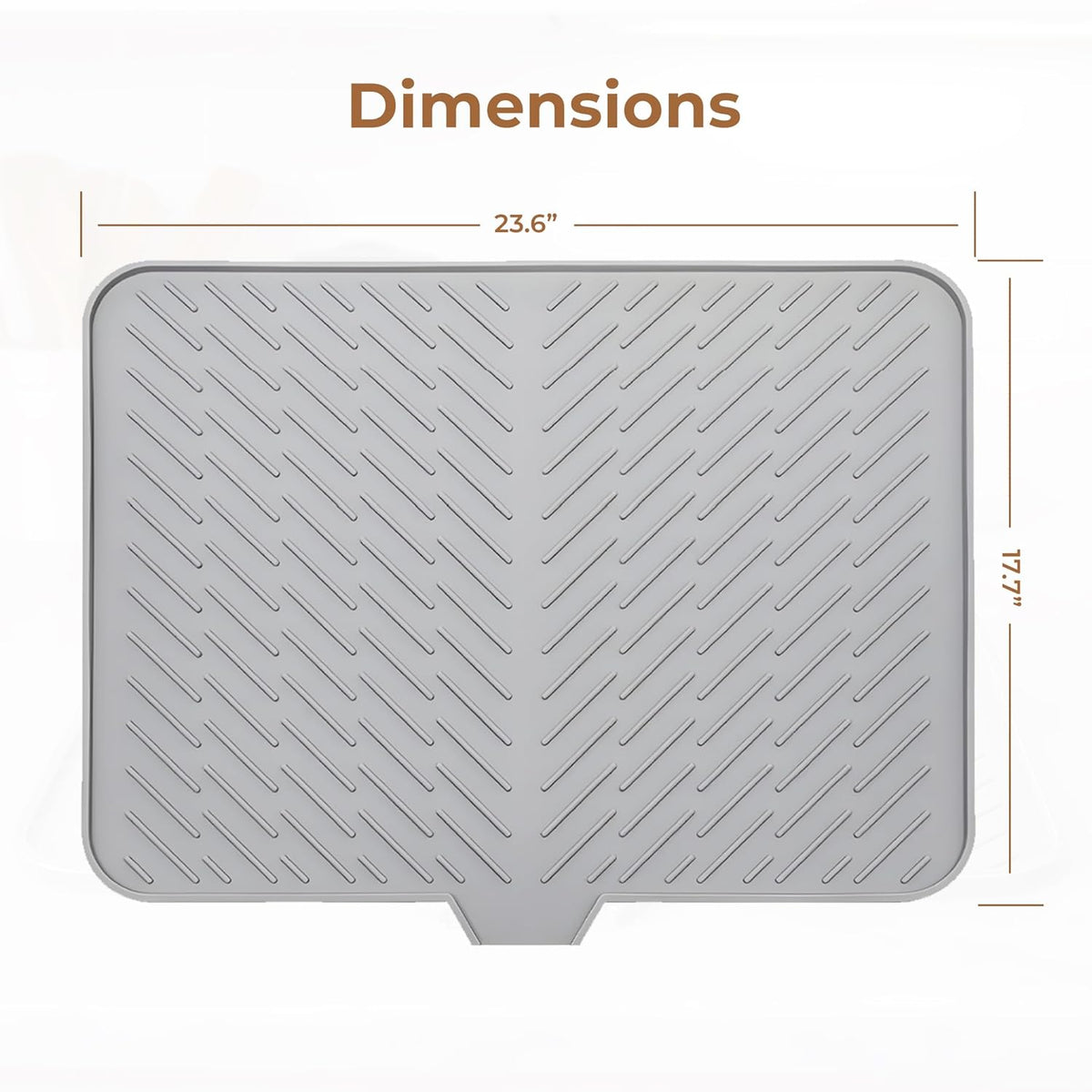 DryEase – Silicone Dish Drying Mat with Built-In Drain