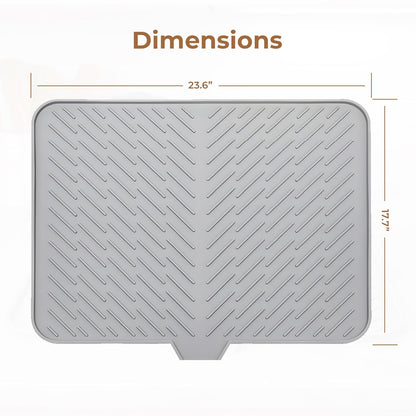 DryEase – Silicone Dish Drying Mat with Built-In Drain