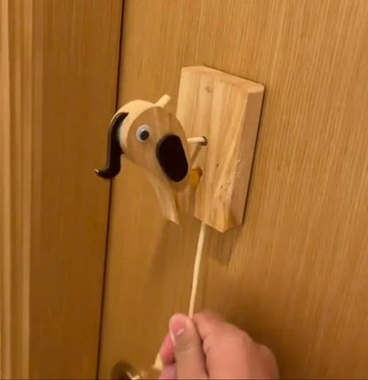 Woodpeck Charm – Handcrafted Wooden Woodpecker Door Knocker & Doorbell