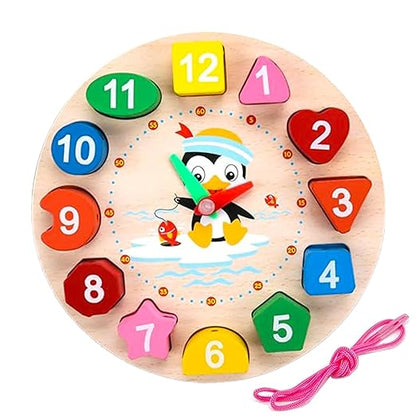 TimeTrek – Montessori Wooden Learning Clock for Kids