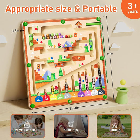 Montessori Wooden Magnetic Color and Number Toys