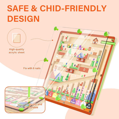 Montessori Wooden Magnetic Color and Number Toys