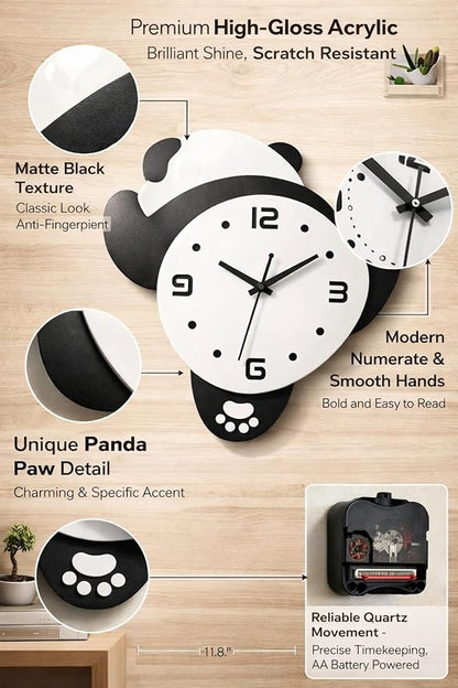 Cute Panda Wall Clock