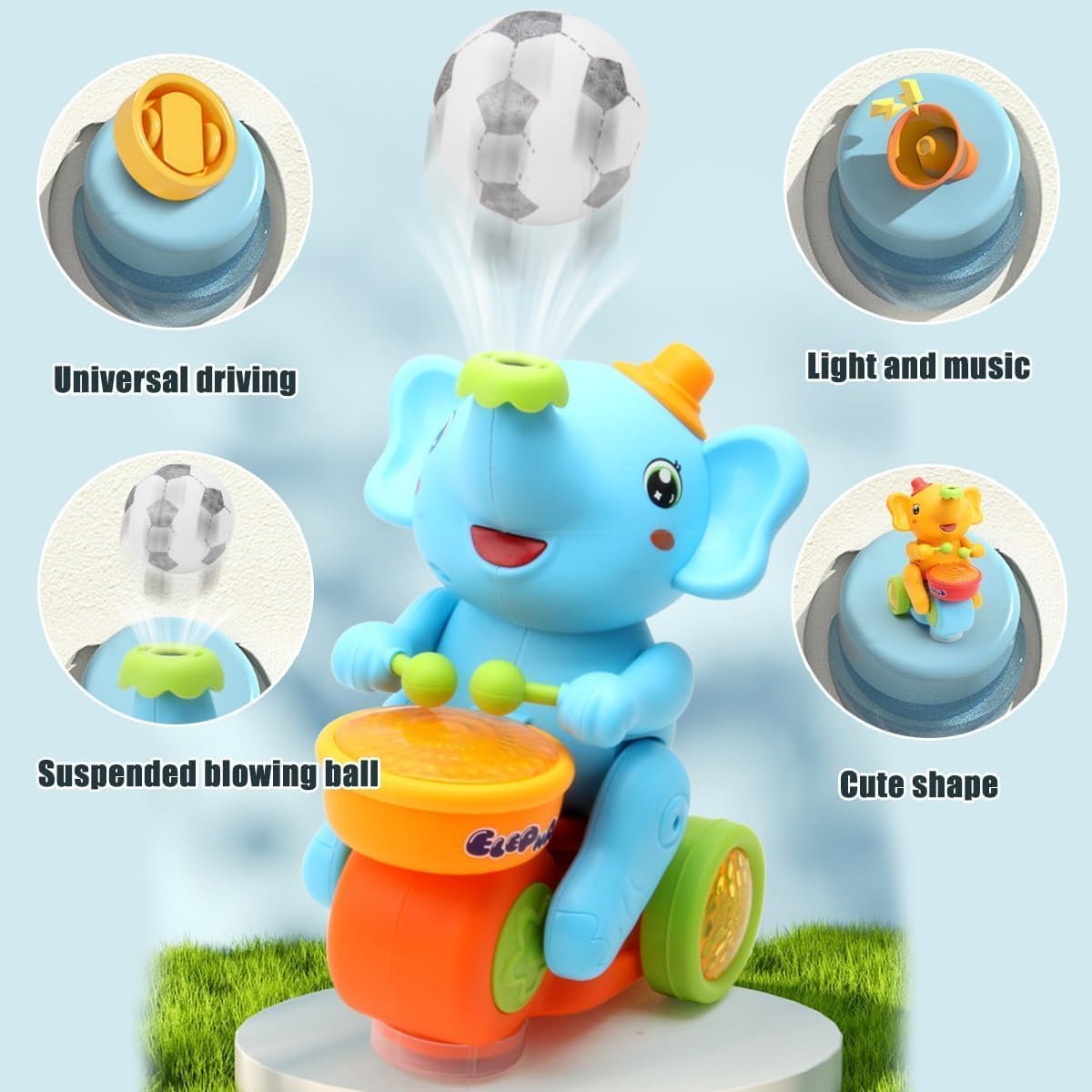 AirJoy Elephant – Musical Elephant Toy with Floating Ball & Lights
