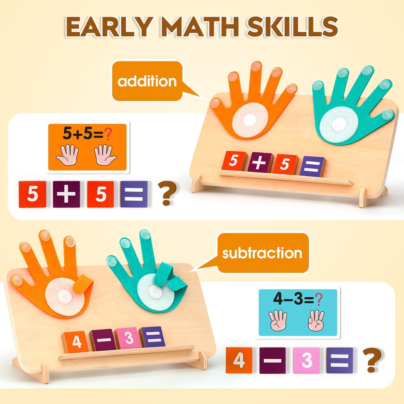 Educational Math manipulatives Number Counting Blocks for Kids