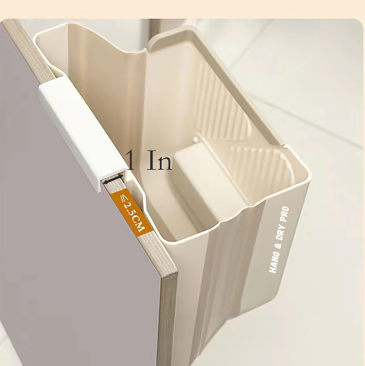 HangBin – Foldable Kitchen Trash Holder – Hanging Dustbin for Cabinet & Wall