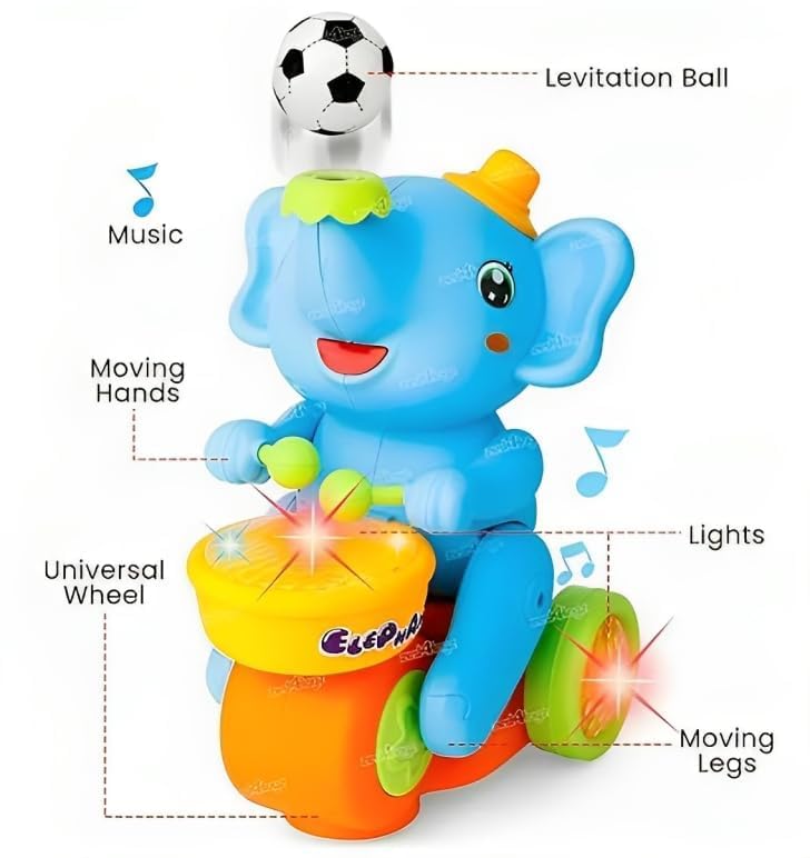 AirJoy Elephant – Musical Elephant Toy with Floating Ball & Lights