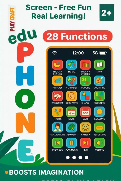 TinyTalker Smart Phone: Rechargeable Musical Learning Toy