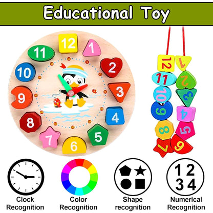 TimeTrek – Montessori Wooden Learning Clock for Kids