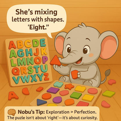 Wooden Learning Educational ABC & 123  Board for Kids