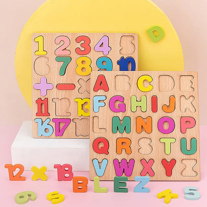 Wooden Learning Educational ABC & 123  Board for Kids