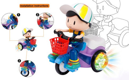 360 Degree Rotating Spot Stunt Tricycle