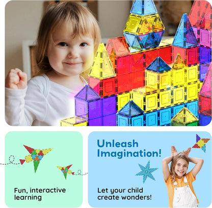 Magnet Building Tiles Clear Magnetic 3D Blocks Construction Playboards