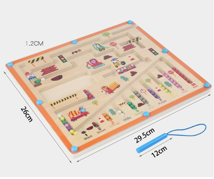 Montessori Wooden Magnetic Color and Number Toys